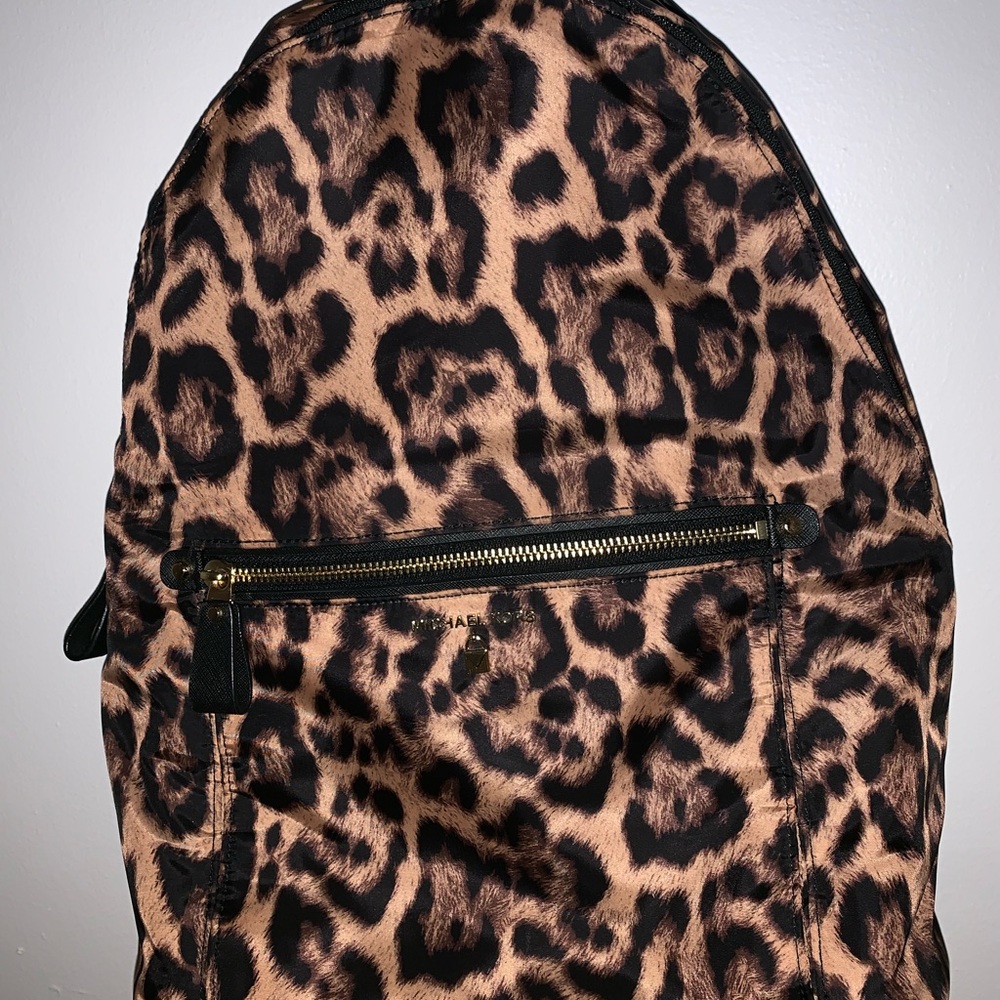 michael kors leopard backpack